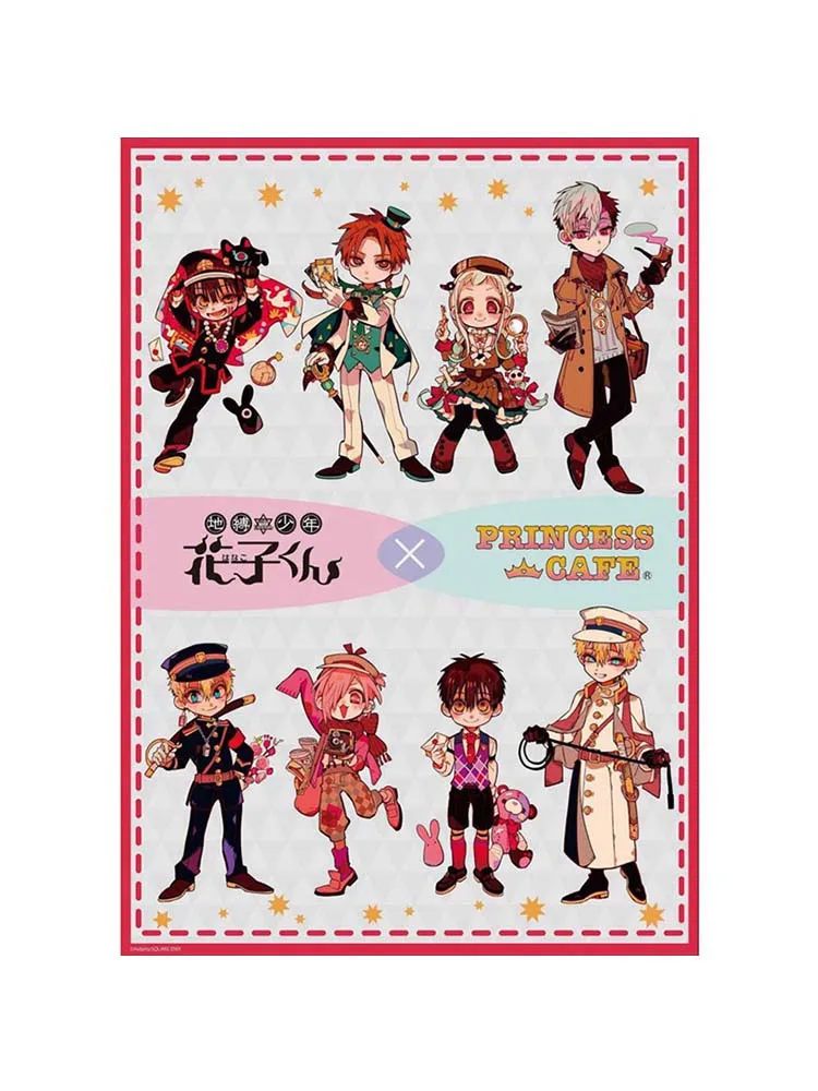 Короткая футболка с героями из японского аниме Туалет Hanako кун Jibaku Shounen наклейки