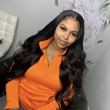 13 × 4 парик из человеческих волос с детскими волосами, влажные и волнистые предварительно выщипанные бесклеевые парики из кружева для женщин, объемные волнистые перуанские волосы remy