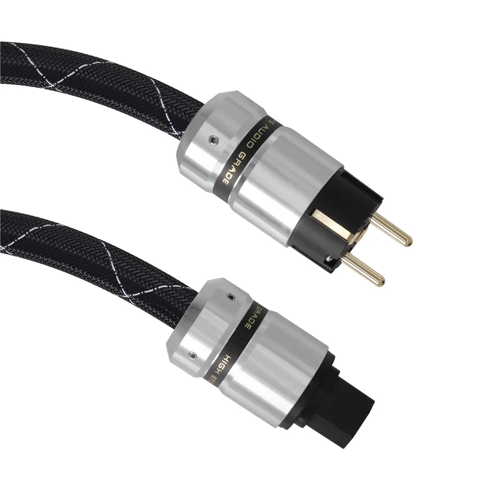 Jammas one pair Rhodium Plated Schuko Power plug Connector for DIY Mains power cable Standard: EU Plug Jammas one pair Rhodium Plated Schuko Power plug Connector for DIY Mains power cable Standard: EU Plug