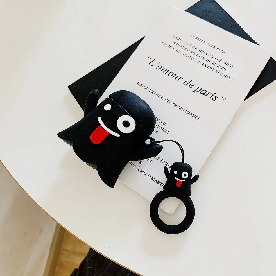 509A Чехол для наушников с изображением коровы из мультфильма для Airpods, 2 чехла, силиконовый чехол с милым изображением Льва для Apple Air Pods, тапочки, на утином пуху для наушников - Цвет: 509A