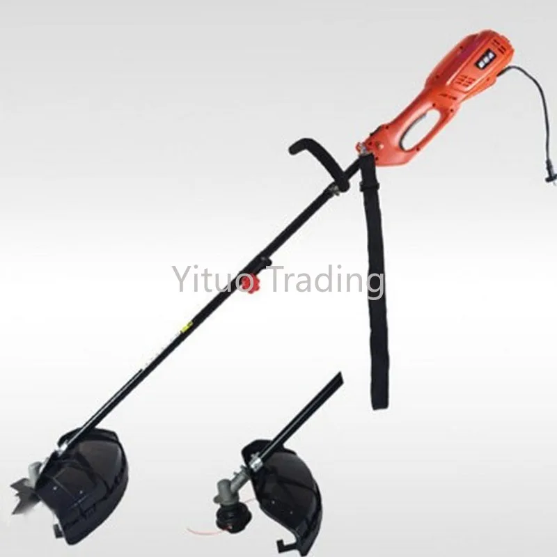 Electric Carbon Steel Lawn Mower Handheld Dual-purpose Grass Trimmer Garden Green Tool Maintenance Leaf Tree | Инструменты