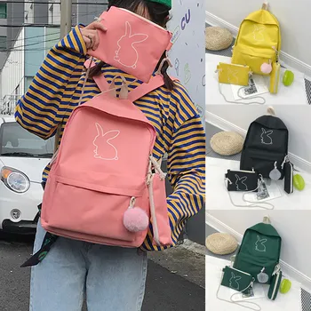 

New Solid Color Backpack Fashion Women's Bagpack Multi-Function Large Capacity Oxford Shoulder Bag mochilaMessenger Bag Sac #C8