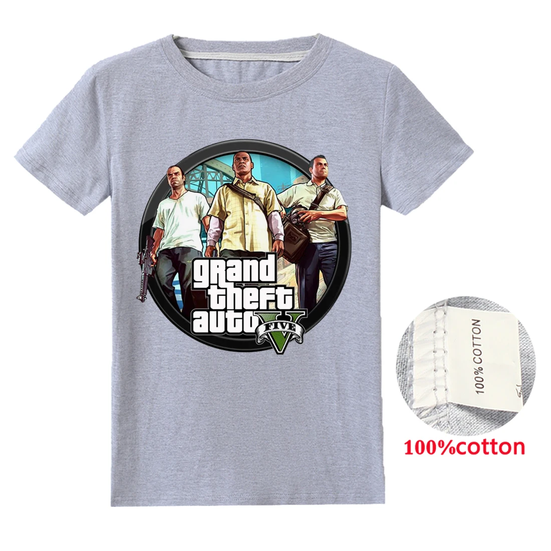 Коллекция года, детские толстовки с капюшоном «Grand Theft Auto Gta V 5» футболка для маленьких игр «GTA 5» Детские футболки в уличном стиле, свитер для мальчиков Одежда для девочек - Цвет: T1214