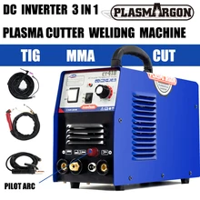 PLASMARGON cortador de Plasma de aire 3 1, soldador Tig MMA, corte 40amp, máquina de soldadura de arco piloto, adaptación CNC, soldadura Tig