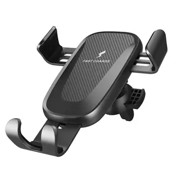 

Portable B015 Fast Charge 10W Qi Wireless Charger Gravity Air Vent Car Phone Holder Air Outlet Instal Micro USB Input New Arrive