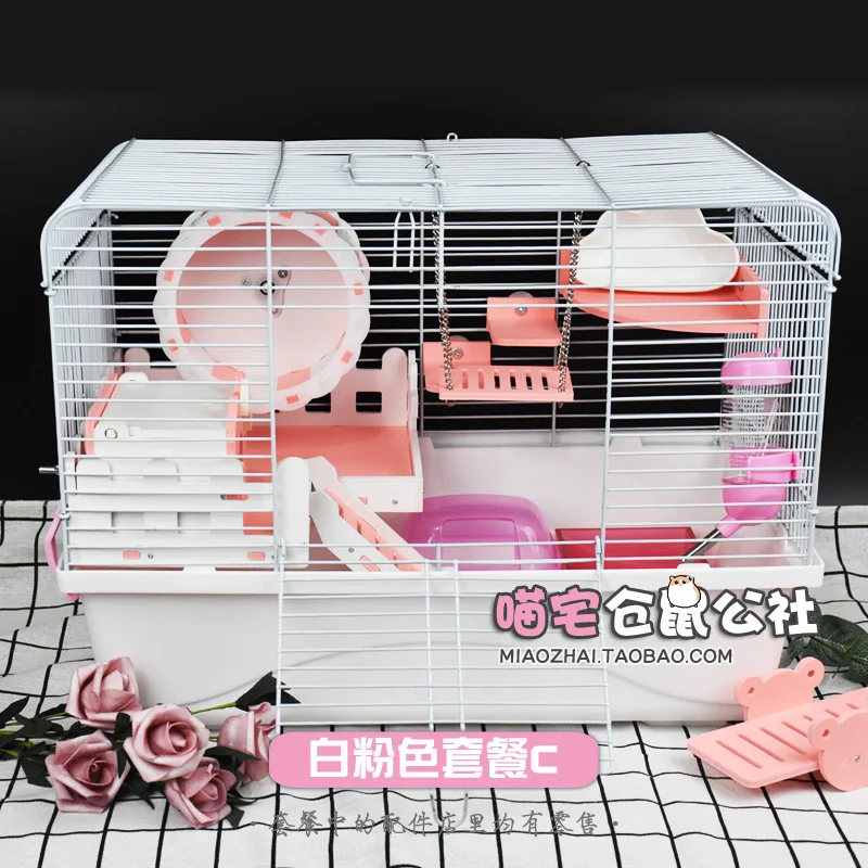 Товары для домашних животных пластиковая клетка хомяка с двухэтажной платформой