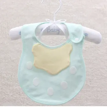 

Cute Cartoon Pattern Double Layer Toddler Baby Waterproof Saliva Towel Baby Bibs Candy Color Buckle Style Design