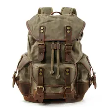 Европейский и американский уличный рюкзак для отдыха, Студенческая сумка, Большой Вместительный рюкзак, тканевая комбинированная кожаная сумка для альпинизма