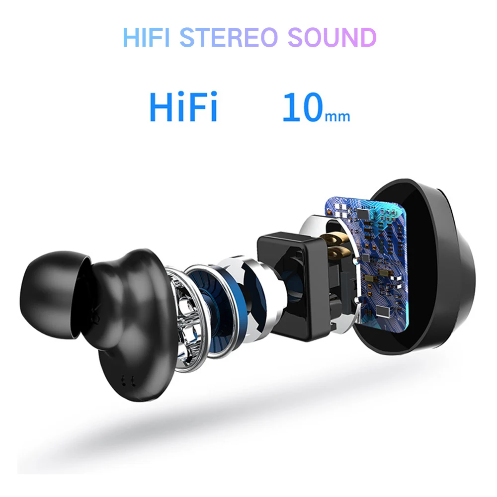TWS-9 Bluetooth наушники 6D Hifi стерео наушники беспроводные наушники сенсорное управление гарнитура с микрофоном Спортивная игровая гарнитура