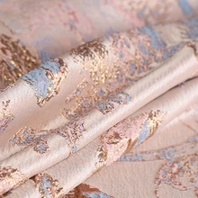 145 см широкая жаккардовая ткань из полиэстера фиолетового и розового цвета для осеннего и весеннего платья пальто куртка DE1129