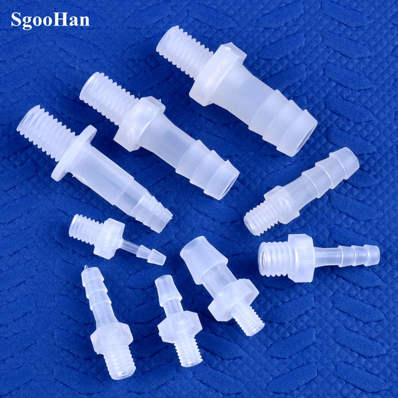 

5~200pcs M5 M6 M8 Male Thread To 2~10mm PP Pagoda Direct Connectors Aquarium Fish Tank Adapter Irrigation Water Pipe Hose Joints