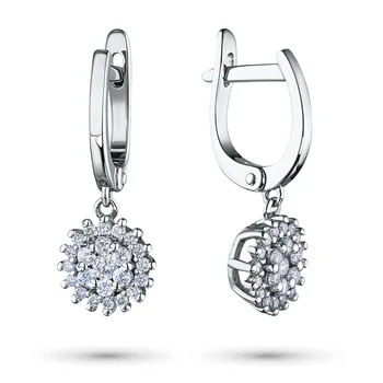 

Earrings in white gold with diamonds e0901sg06184900
