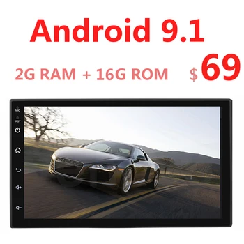 

Universal Android 9.1 2G + 16G Auto Radio 2 Din Car Radio 7 inch Video Audio Stereo 2Din Bluetooth Mp5 Multimedia Gps Wifi 45