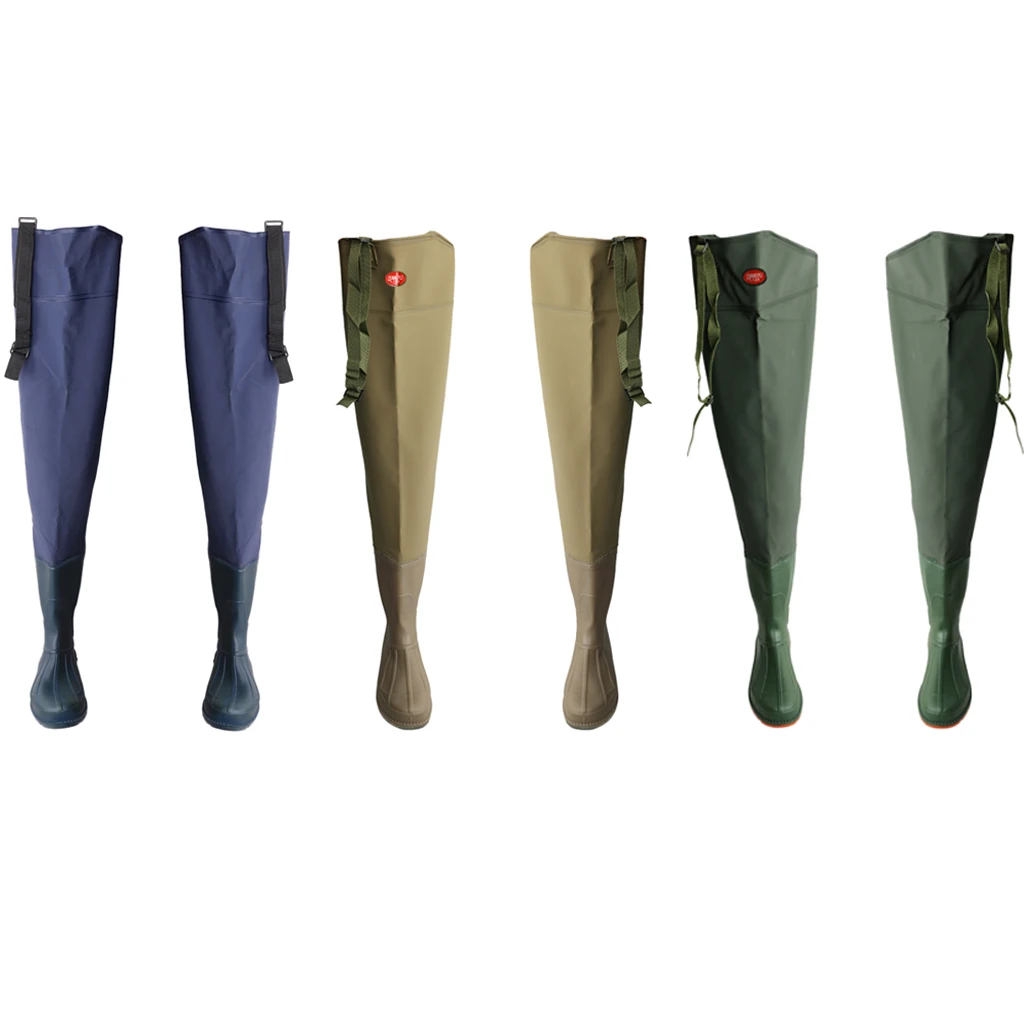 Fishing Boots Waterproof Wading Boots Over Knee Hip Waders Thick Leg Wear Rain Boots Pants Fishing Waders