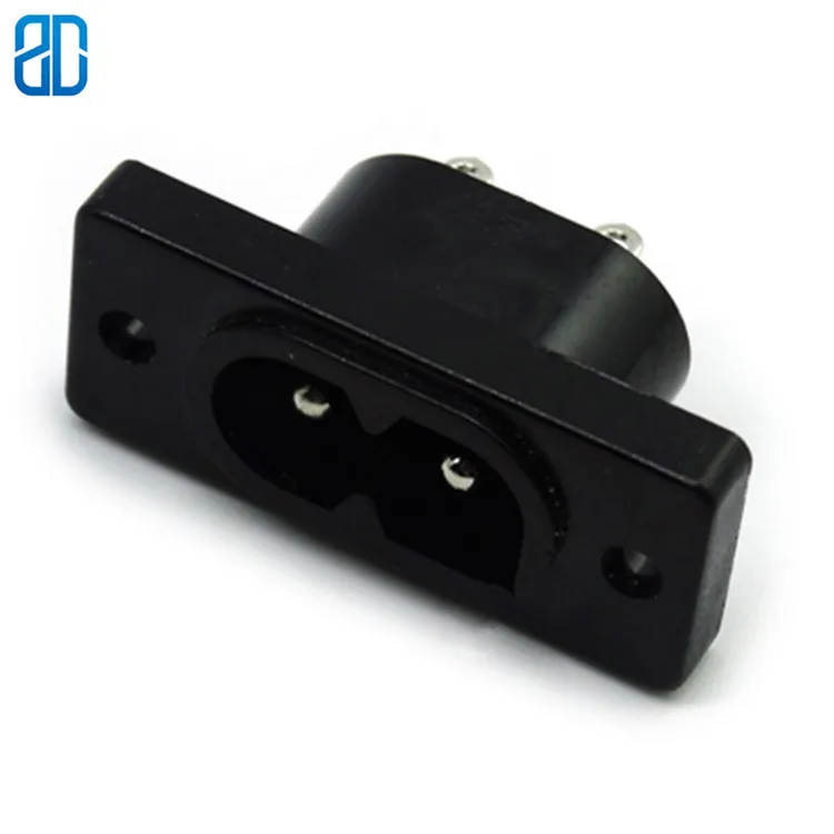 

Chassis Male 2PIN 2.5A C8 Socket IEC 320 C8 AC Power Adapter Inline Socket Plug Adapter Industrial Power Supply Outlet 250V