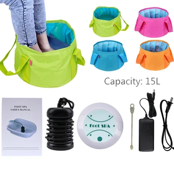 

ionic Detox Foot Massage Machine Ion Cleanse Ionic Foot Bath Aqua Cell Spa Machine Detox Foot Bath With 4 Color Fold Foot Basin