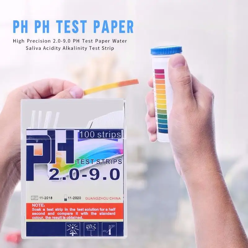 1 коробка лаборатория высокая точность измерения PH 2,0-9,0 тестовая бумага PH Тест-полоска вода слюна моча тест ing индикатор для воды слюна мочи