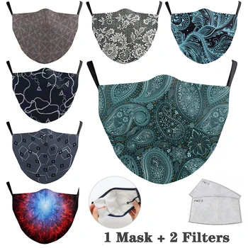 

Adults Mask Print Face Masks Mascarillas Reusable Masks Protective Dust-proof Windproof Anti-fog PM2.5 Washable Cotton Facemask