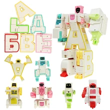 6 стилей DIY преобразования робот головоломка с русским алфавитом собранные головоломки игрушки подарок для детей мальчиков