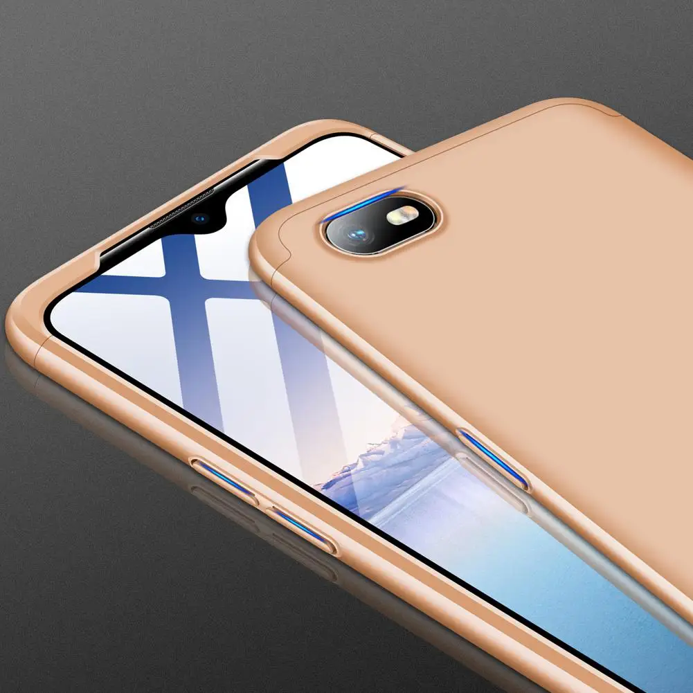 Для OPPO Realme C2 ультра тонкий ПК задняя крышка нескользящий противоударный 360 градусов полный защитный чехол