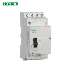 

Factory 25 amp 4NO 4NC manul household contactor BCH8 VCT-25 24V 220V AC Contatcor