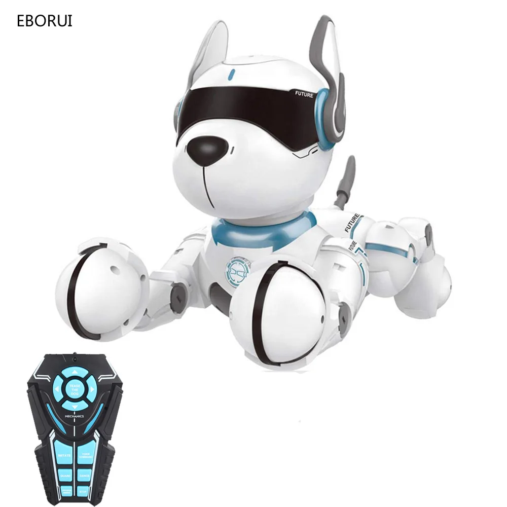 

EBORUI RC Robot Dog A001 Smart Talking Walk Dance Interactive Pet Puppy Robot Dog Remote Voice Control Intelligent Toy for Kids