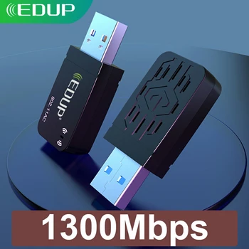 EDUP Dual Band 1300Mbps USB 3.0 Wireless AC Network Card USB WIFI Lan Adapter 802.11ac Mini Portable Wi-Fi Adapter For PC Laptop 1