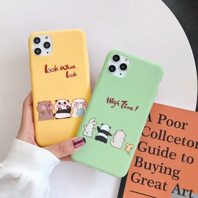 

Scrub phone case For iPhone X S Max Xr Anti-fall phone case 11 Pro Max phone cases 8 7 6 S Plus Cartoon animal phone cover
