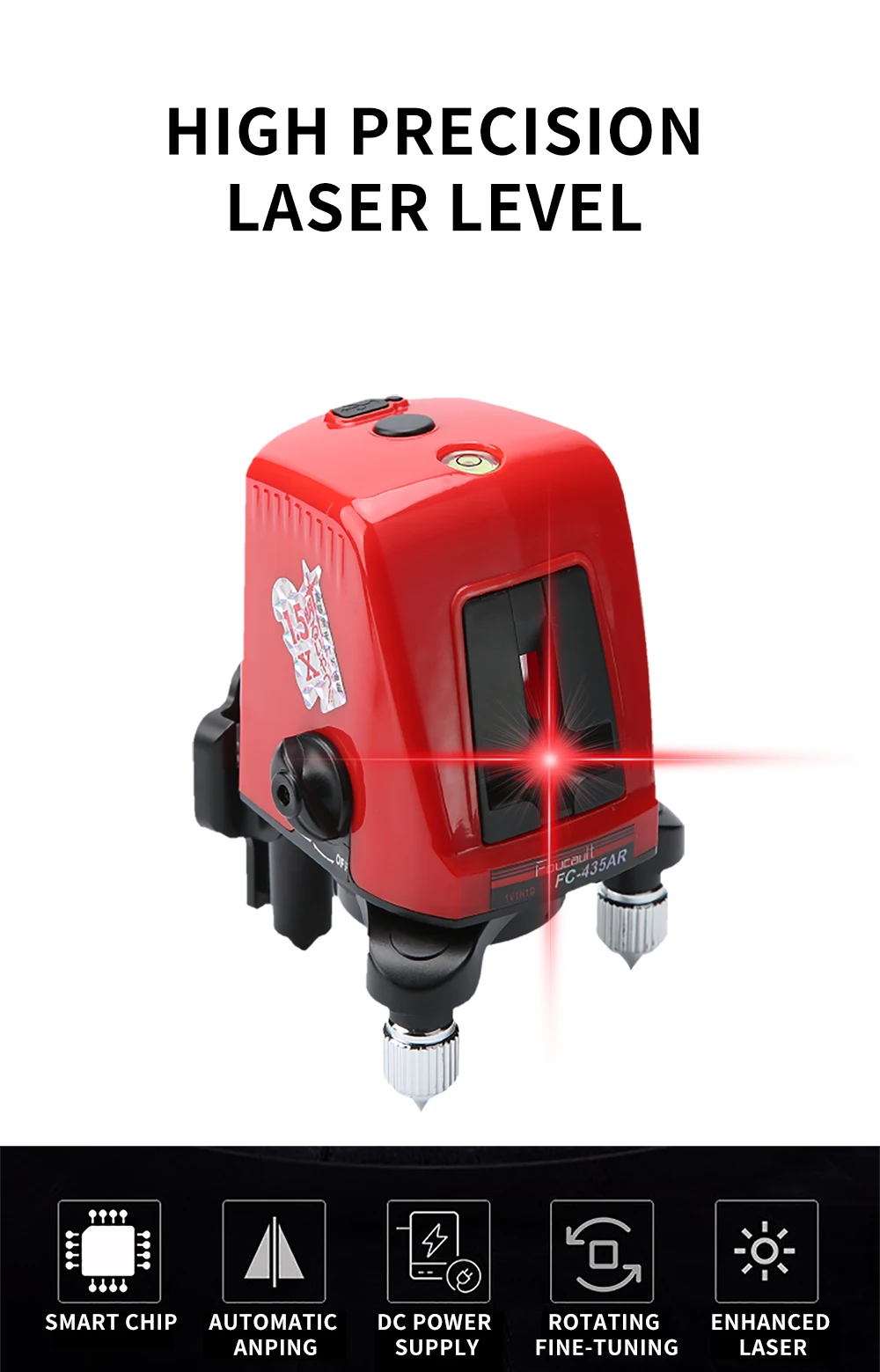 Красный лазерный спиртовой уровень 360 автоматическое выравнивание 3D крест лазер для украшения строительного уровня проектор