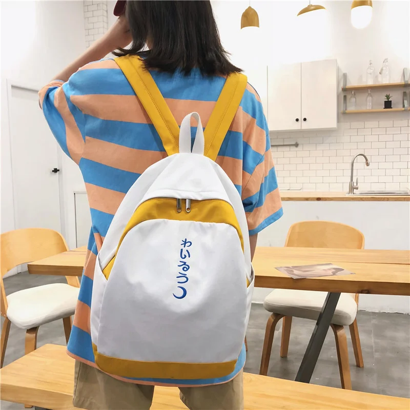 

Women Nylon Backpack Bag Campus Junior High School Student Book Bag Backpacks 2019 Teenage Girls Harajuku Fashion Wild Back Pack