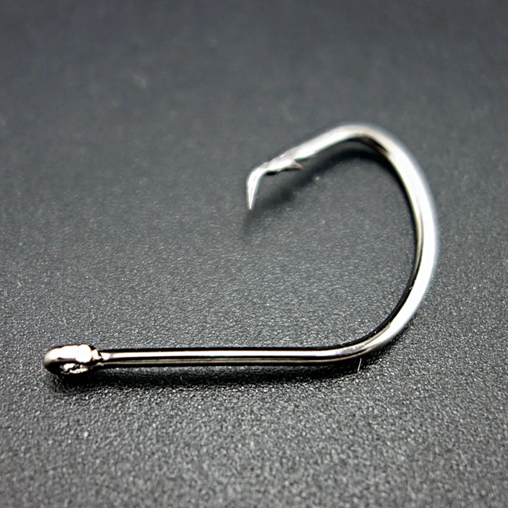 

Fishhook Fish Lures Fishing Hooks Fishing Tackle Durable Round Bent Hook Multi-Size Silver Gadget Bait Holder 50PCS Barbed
