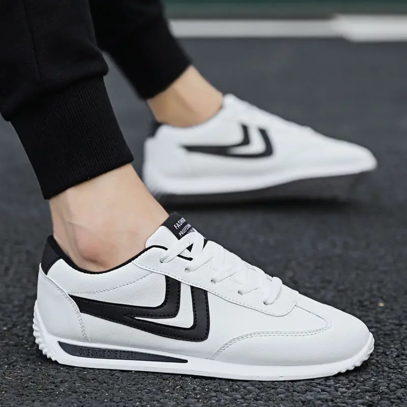 White Leather Comforthable Spring Sneakers 3