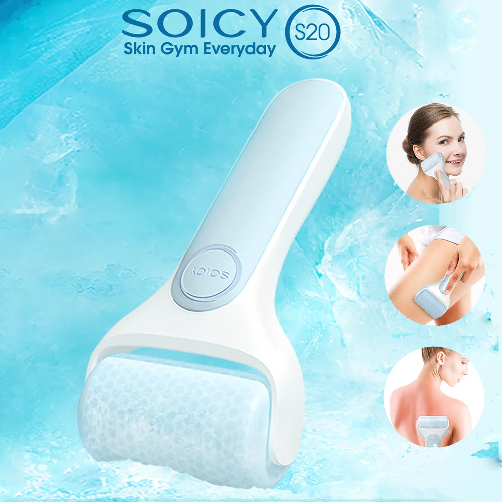 SOICY Face Roller Cool Ice Roller Massager Skin Lifting Tool Face Lift Massage Anti-wrinkles Pain Relief Face Skin Care Tool S20