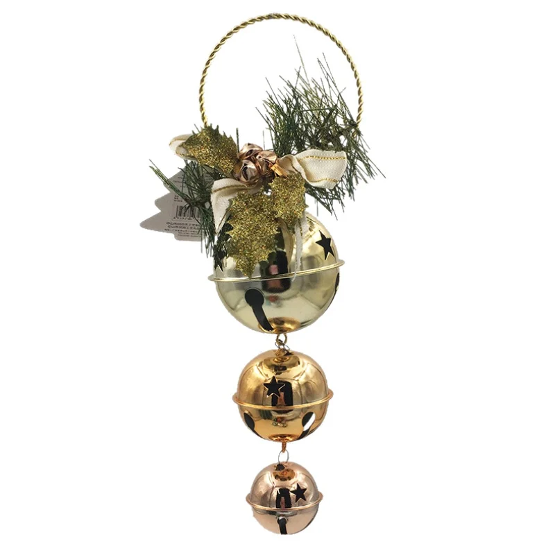 Christmas Hanging Ornaments Christmas Trees Hanging Ornament Jingle Bell Party New Year Christmas Decorations for Home - Цвет: Золотой