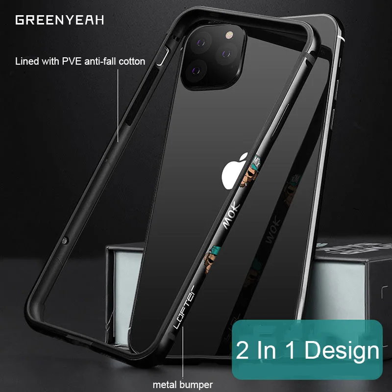 Классный металлический бампер для телефона iPhone 11 Pro телефонные чехлы Max чехол с