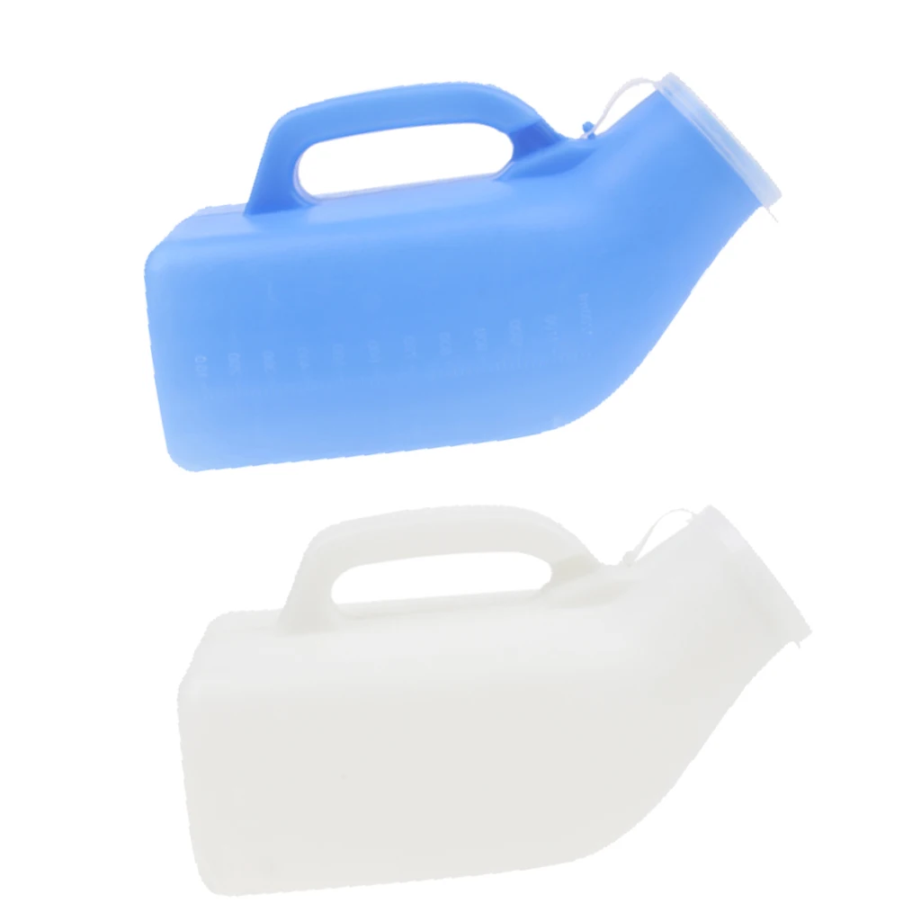 2Pcs Men Outdoor Urinal Pot Travel Trip Toilet Pouch Emergency Bucket Jar Reusable, Spill-proof Designed with Lid - Prevent Odor