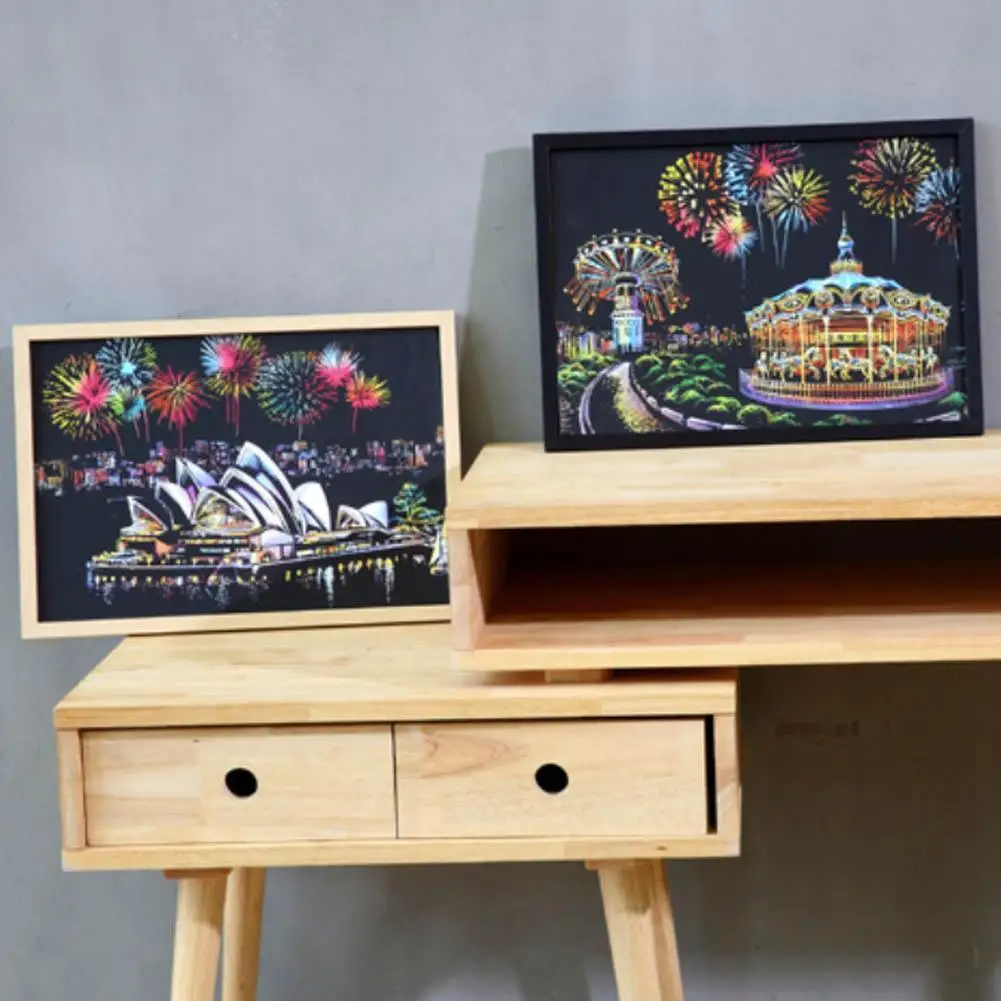 DIY декомпрессионная игрушка подарок на день рождения для взрослых декомпрессия царапина картина игрушка ночь ручная роспись креативный