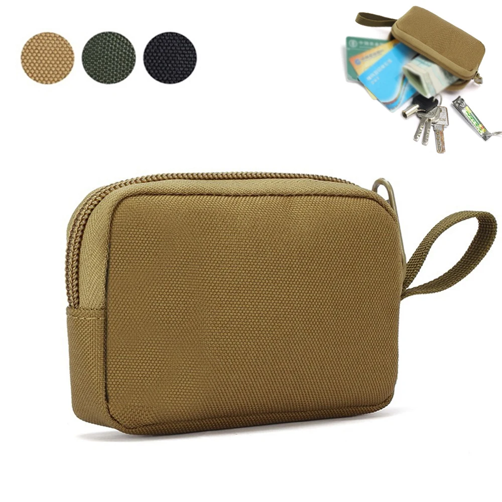 Riñonera táctica de nailon 1000D para hombre, bolsa para guardar tarjetas, resistente al agua, estilo militar