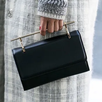 

Japanese-style 2020 New Metal Rod Portable Small Square Bag Multi-compartment Simple Organ Bag Shoulder Crossbody A295
