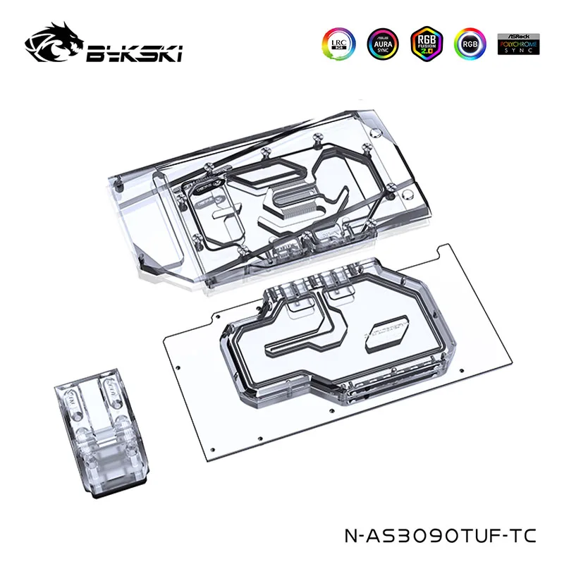Blocco Di Raffreddamento Ad Acqua Della Parte Posteriore Di Memoria Di Bykski Video Per Asus Tuf Rtx 3080/3090,3080Ti 10G//12G, Scheda Grafica Di Gioc
