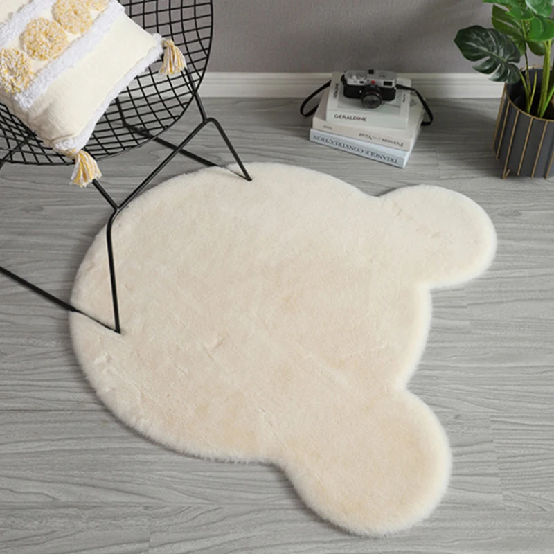 Niedlicher Bärenteppich, superweicher Teppich, moderner Innenteppich, Wohnzimmer, Schlafzimmer, rutschfester Teppich, rutschfeste Matte, Fußmatte_voghion.com