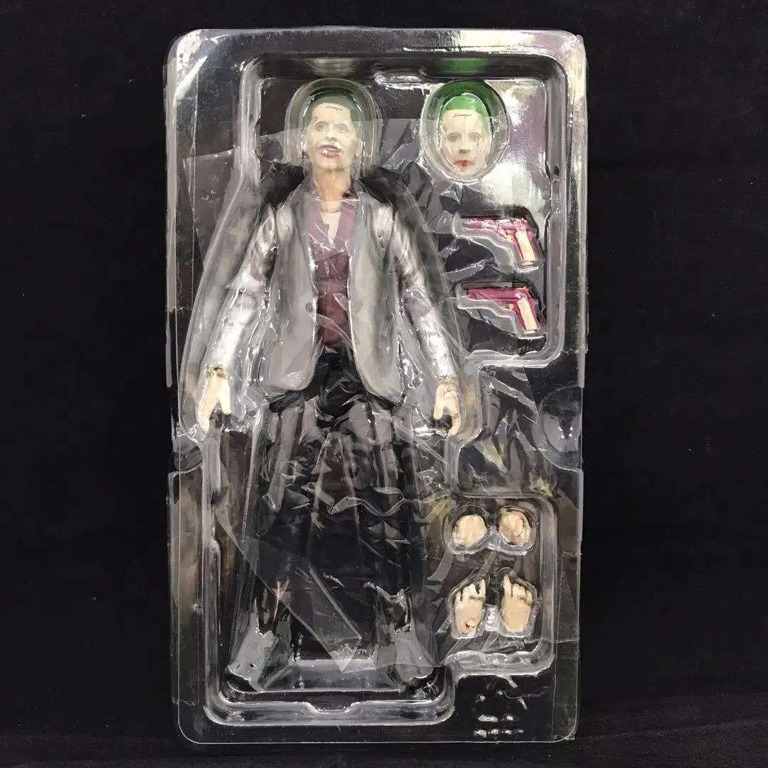 DC American Cartoon Suicide Squad SHF Unjust Alliance Clown Joker Mobile Garage Kit PVC Model Ornaments