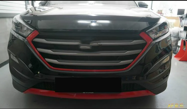 Высококачественный ABS хром для hyundai Tucson- навес отделка песчаника Блок Черный машинный чехол Аксессуары для стайлинга автомобилей