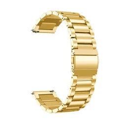 Fashionable 20mm Stainless Steel Watch Strap Bracelet - 22mm universal (Gold)