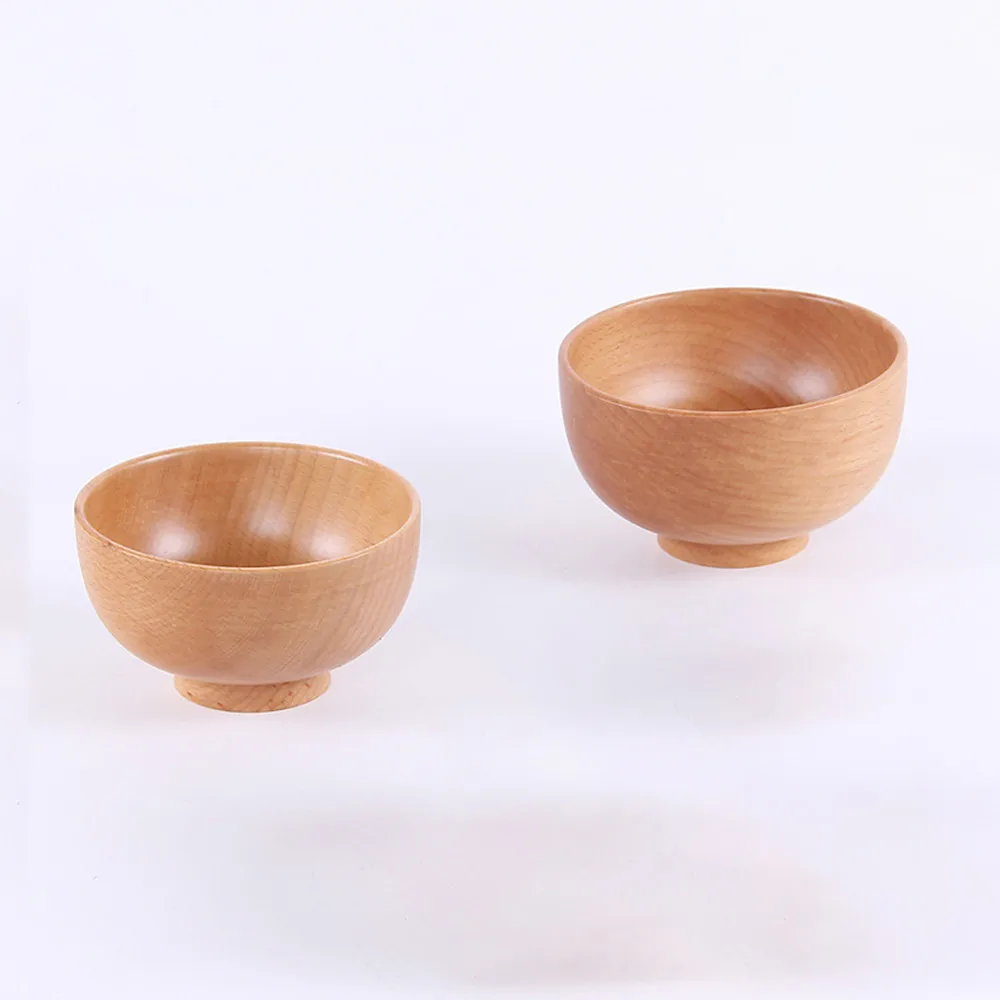 JapaneseWoodenBowl семейная детская миска для риса из цельного дерева, семейная кухонная посуда, экологически чистый салат, лапша, фрукт, BowlsA723