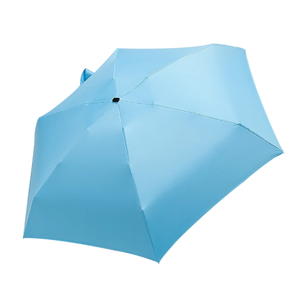 sky blue Мини складной карманный зонтик легкий УФ Защита зонты для путешествий BN99 - Цвет: sky blue
