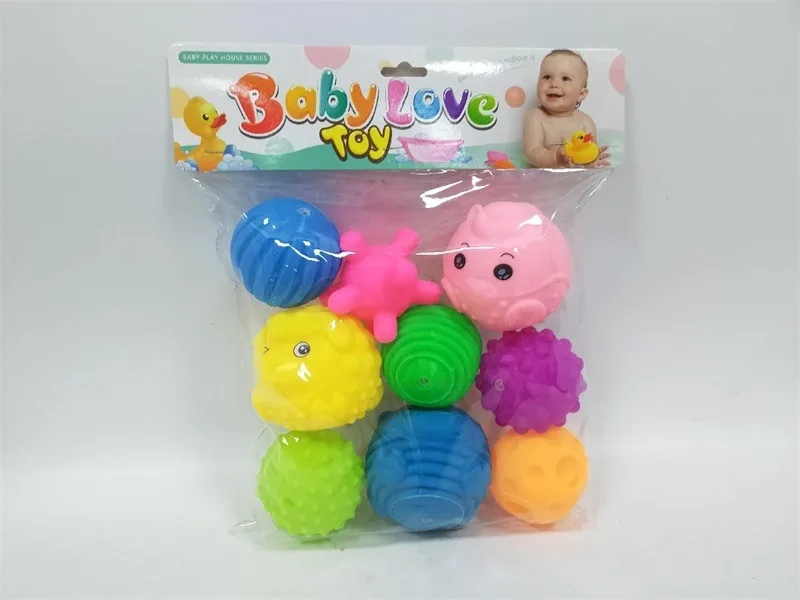 

Infant Educational Soft Silcone Hand Ball 0-6-12 Months Tactile Perception Class Toy Newborn Baby Sensory Integration Massage Ba