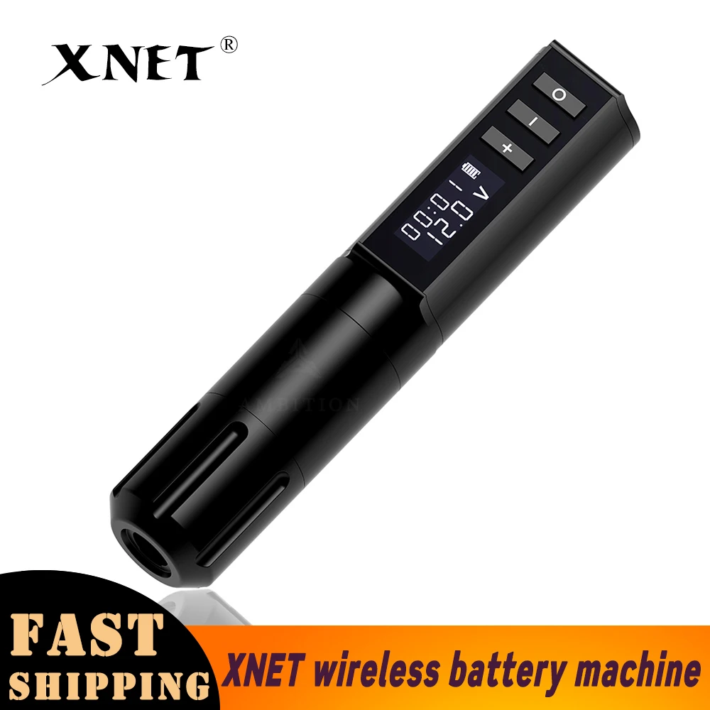 

XNET Professional Wireless Tattoo Machine Brushless Motor Wireless Battery Pen Digital LED Display for Permanent Make Up