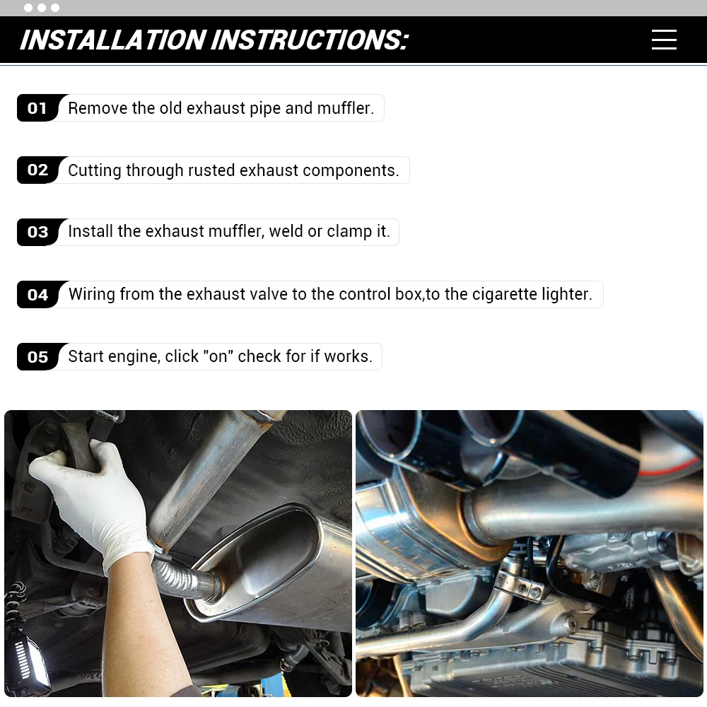 Нержавеющая сталь 2 5 &quot3&quot Наклонный выпускной наконечник на входе переменный