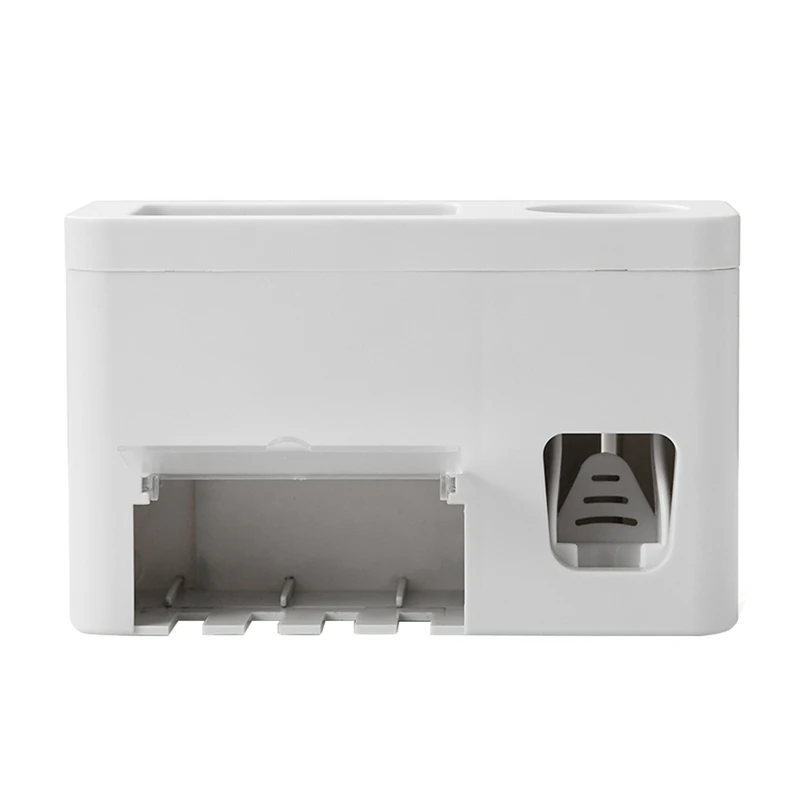 

Multi-Function Toothbrush Holder and Toothpaste Holder Washing Tool White Abs
